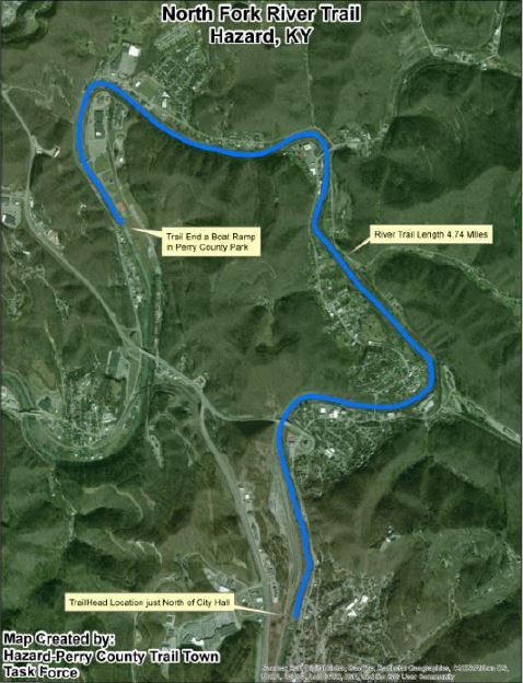 North Fork River Trail - Map